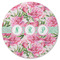 Watercolor Peonies Round Rubber Backed Coaster (Personalized)