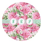 Watercolor Peonies Round Decal - Large (Personalized)