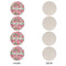 Watercolor Peonies Round Linen Placemats - APPROVAL Set of 4 (single sided)