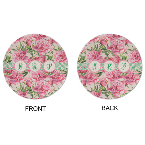 Watercolor Peonies Round Linen Placemats - APPROVAL (double sided)