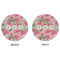 Watercolor Peonies Round Linen Placemats - APPROVAL (double sided)