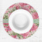Watercolor Peonies Round Linen Placemats - LIFESTYLE (single)