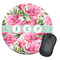 Watercolor Peonies Round Mouse Pad