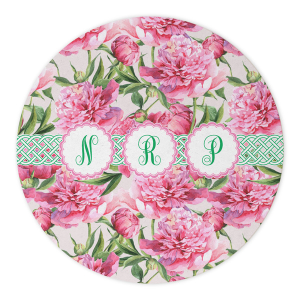 Watercolor Peonies Round Paper Coaster - Approval