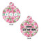 Watercolor Peonies Round Pet ID Tag - Large - Approval