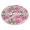 Watercolor Peonies Round Stone Trivet - Angle View