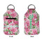 Watercolor Peonies Sanitizer Holder Keychain - Small APPROVAL (Flat)