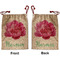 Watercolor Peonies Santa Sack - Front & Back (Personalized)