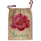 Watercolor Peonies Santa Sack - Front (Personalized)
