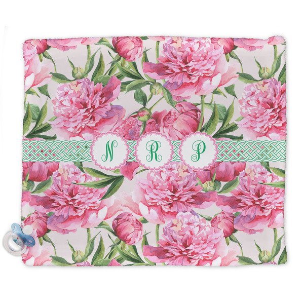 Custom Watercolor Peonies Security Blankets - Double Sided (Personalized)
