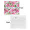 Watercolor Peonies Security Blanket - Front & White Back View