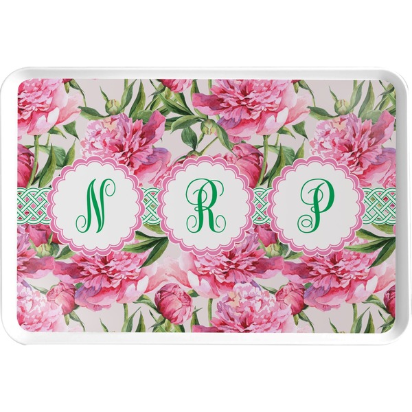 Custom Watercolor Peonies Serving Tray (Personalized)