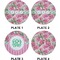Watercolor Peonies Set of Appetizer / Dessert Plates (Approval)