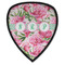 Watercolor Peonies Iron on Shield Patch A w/ Multiple Names