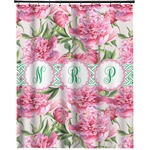 Watercolor Peonies Extra Long Shower Curtain - 70"x84" (Personalized)