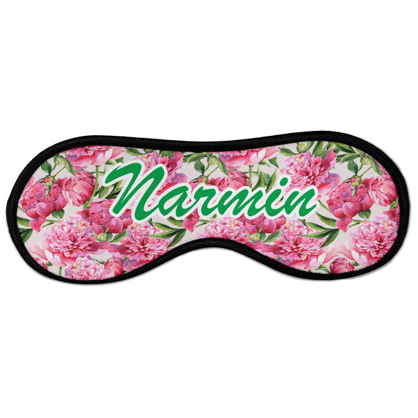 Custom Watercolor Peonies Sleeping Eye Masks - Large (Personalized)