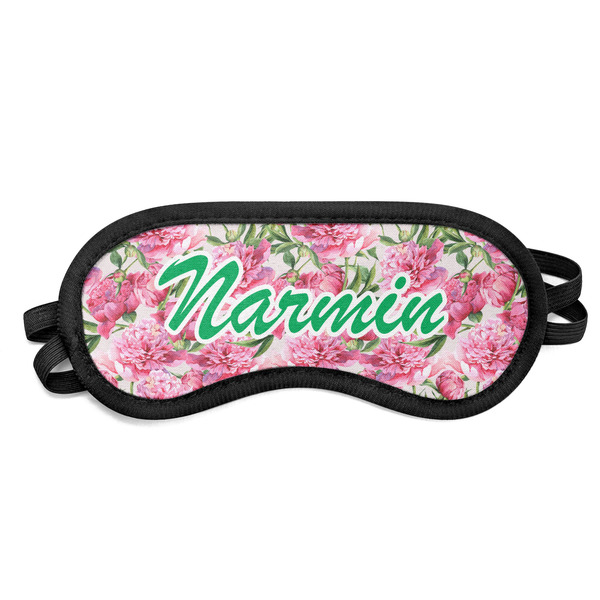 Custom Watercolor Peonies Sleeping Eye Mask (Personalized)