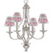 Watercolor Peonies Small Chandelier Shade - LIFESTYLE (on chandelier)