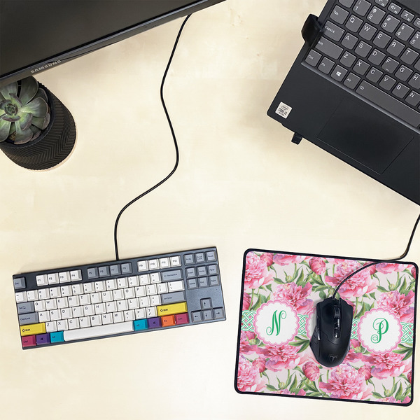 Watercolor Peonies Small Gaming Mats - LIFESTYLE