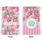 Watercolor Peonies Small Laundry Bag - Front & Back View