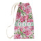 Watercolor Peonies Small Laundry Bag - Front View