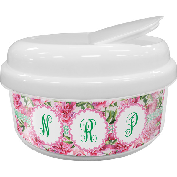 Custom Watercolor Peonies Snack Container (Personalized)
