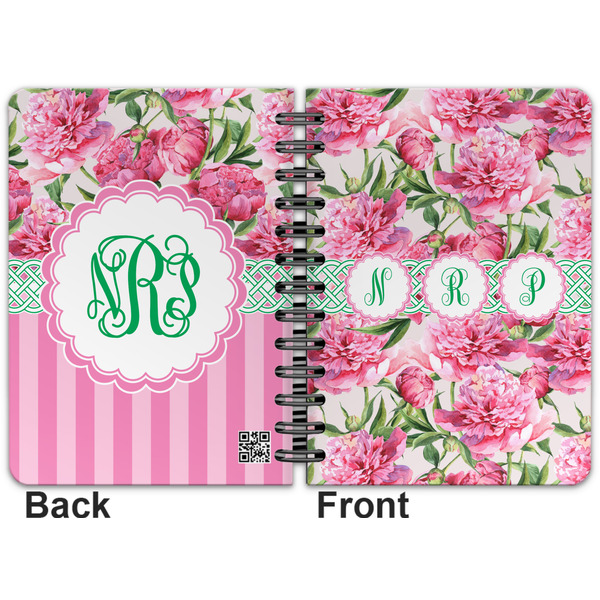 Watercolor Peonies Spiral Journal 5 x 7 - Apvl