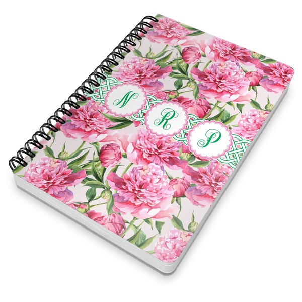 Watercolor Peonies Spiral Journal 7 x 10 - Main