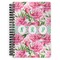 Watercolor Peonies Spiral Journal Large - Front View