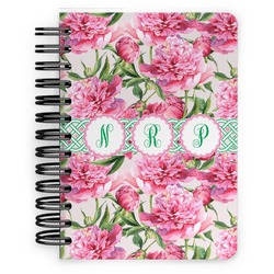 Watercolor Peonies Spiral Notebook - 5x7 w/ Multiple Names