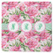 Watercolor Peonies Square Rubber Backed Coaster (Personalized)
