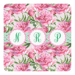 Watercolor Peonies Square Decal - Large (Personalized)
