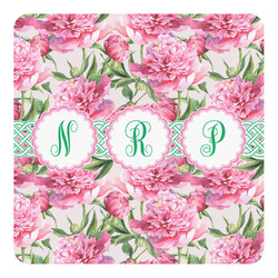Watercolor Peonies Square Decal - Small (Personalized)