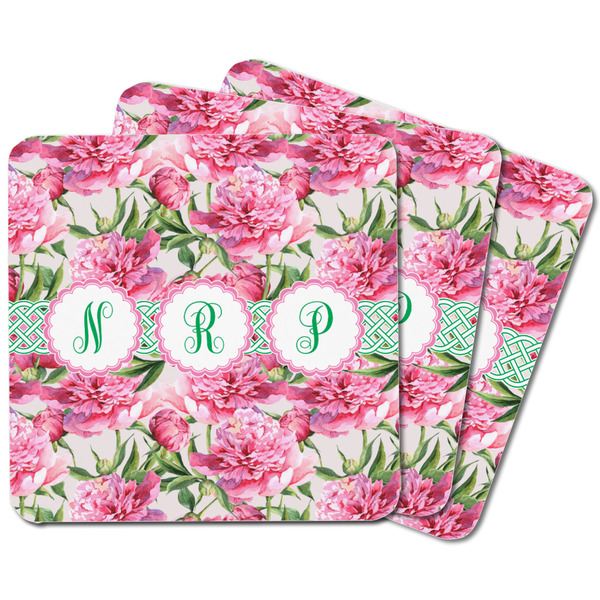 Watercolor Peonies Square Fridge Magnet - MAIN