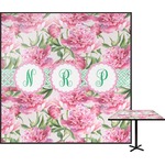 Watercolor Peonies Square Table Top - 30" (Personalized)