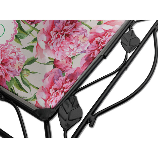 Watercolor Peonies Square Trivet - Detail