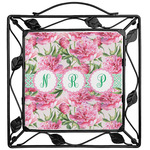 Watercolor Peonies Square Trivet (Personalized)