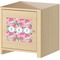 Watercolor Peonies Square Wall Decal on Wooden Cabinet