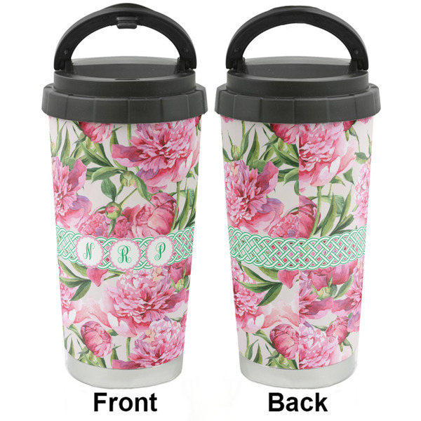Watercolor Peonies Stainless Steel Travel Cup - Apvl
