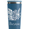 Watercolor Peonies Steel Blue RTIC Everyday Tumbler - 28 oz. - Close Up