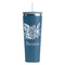 Watercolor Peonies Steel Blue RTIC Everyday Tumbler - 28 oz. - Front