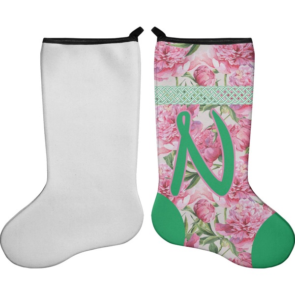 Watercolor Peonies Stocking - Single-Sided - Approval