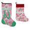 Watercolor Peonies Stockings - Side by Side compare