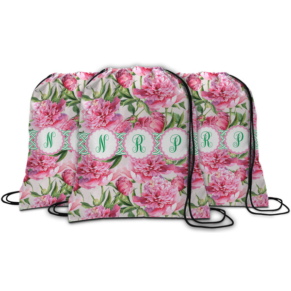 Watercolor Peonies String Backpack - MAIN