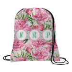 Watercolor Peonies Drawstring Backpack (Personalized)