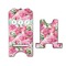 Watercolor Peonies Stylized Phone Stand - Front & Back - Large