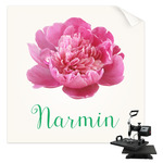 Watercolor Peonies Sublimation Transfer - Pocket (Personalized)