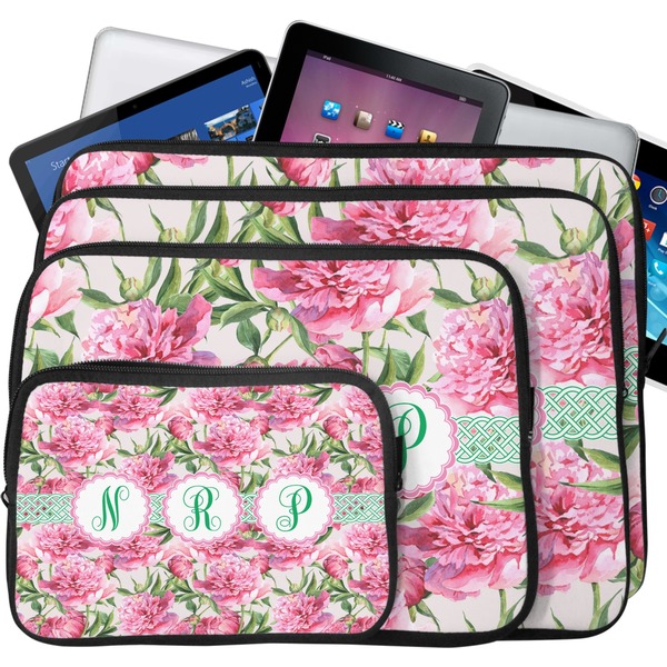 Watercolor Peonies Tablet & Laptop Case Sizes