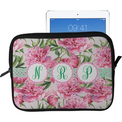 Watercolor Peonies Tablet Case / Sleeve - Large (Personalized)