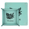 Watercolor Peonies Teal Faux Leather Valet Trays - PARENT MAIN